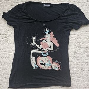 Sourpuss Pinup Witch tshirt